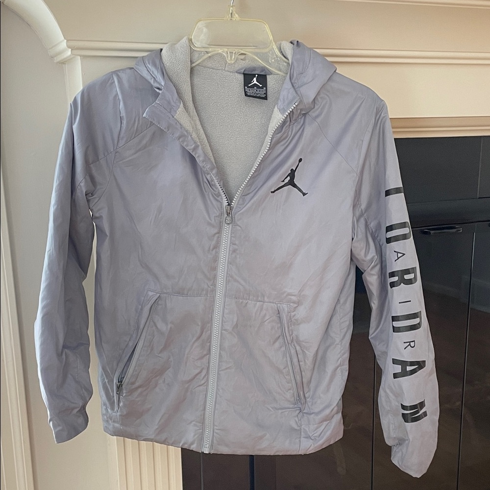Jordan Kids Light Gray Fleece Lined Water-Resistant Coat